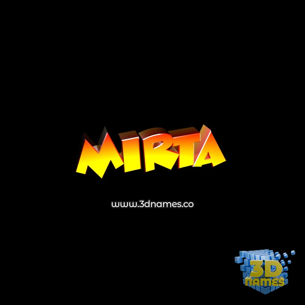 mirta in Black Background style - 3D name wallpaper
