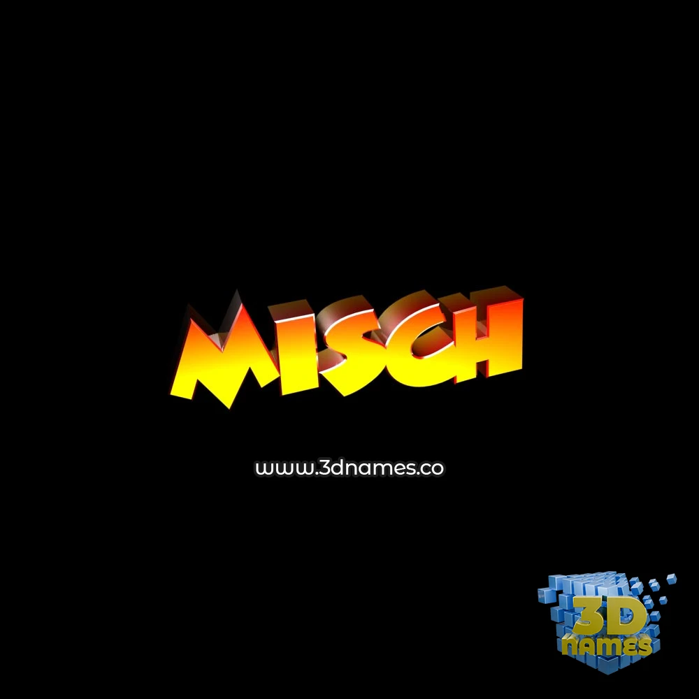 misch in Black Background style - 3D name wallpaper