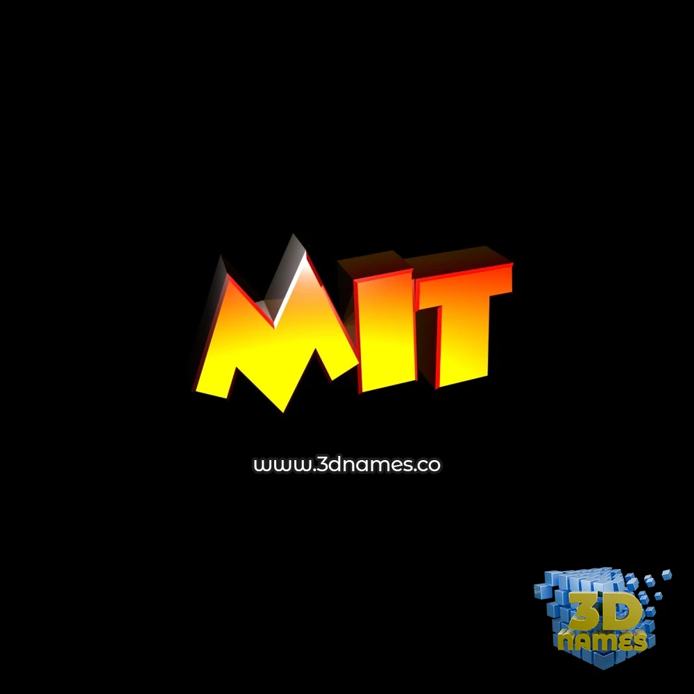 mit in Black Background style - 3D name wallpaper