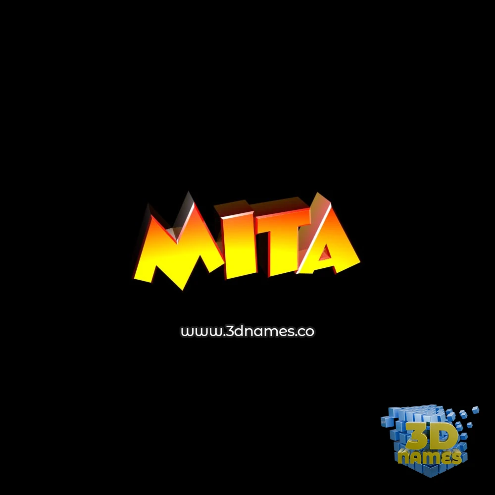 mita in Black Background style - 3D name wallpaper