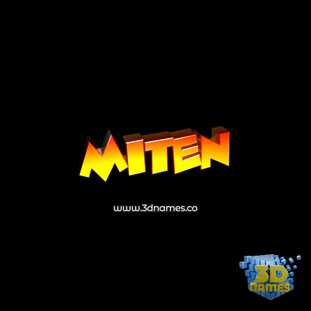 miten in Black Background style - 3D name wallpaper