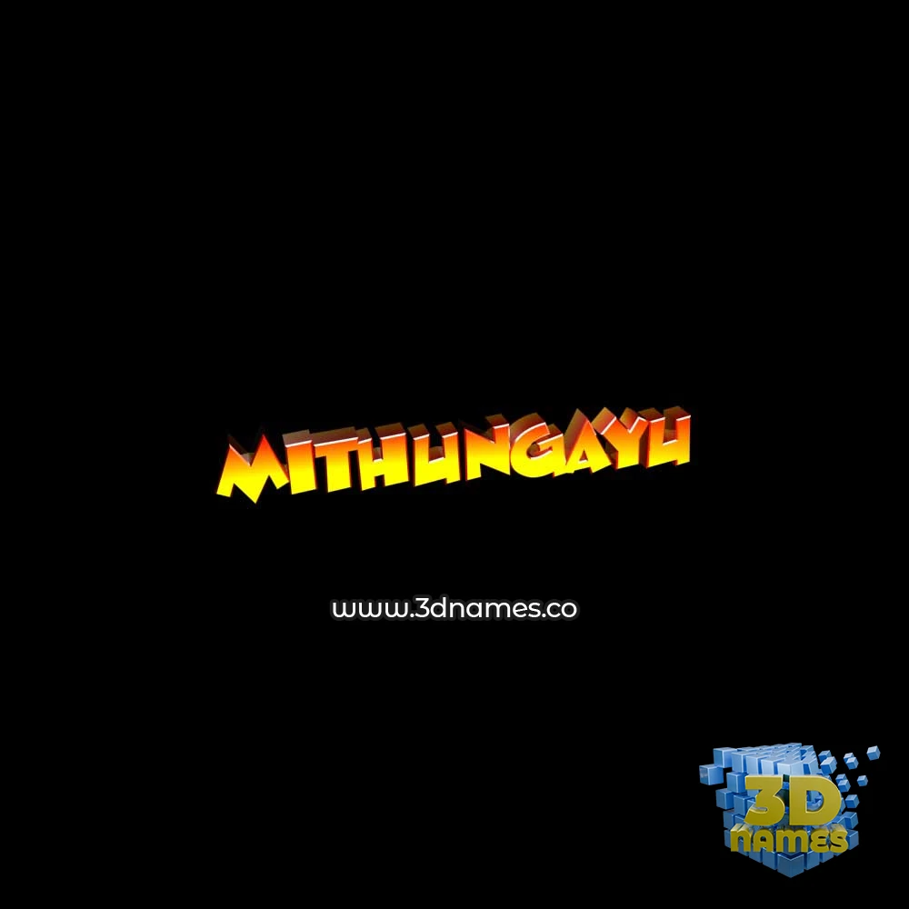 mithungayu in Black Background style - 3D name wallpaper