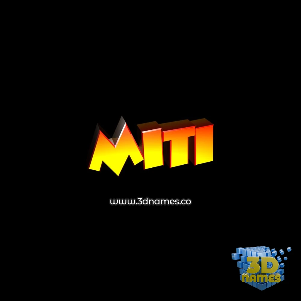 miti in Black Background style - 3D name wallpaper