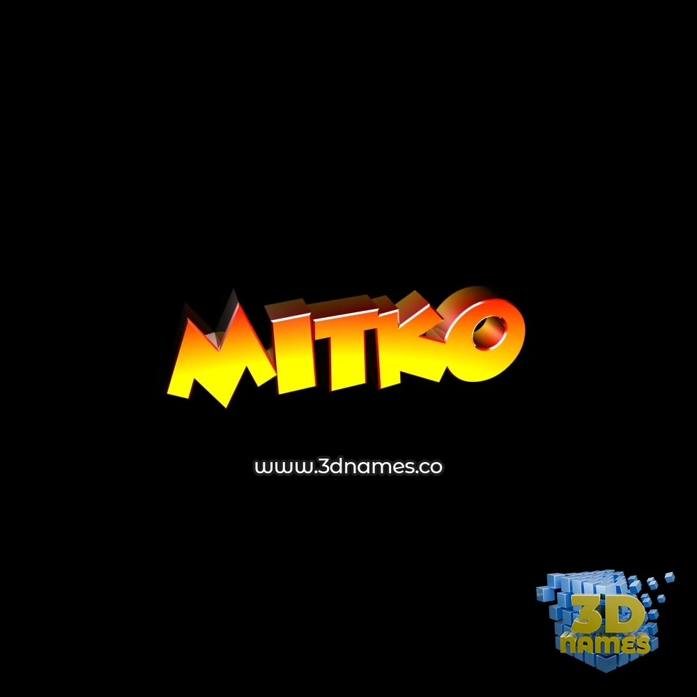 mitko in Black Background style - 3D name wallpaper