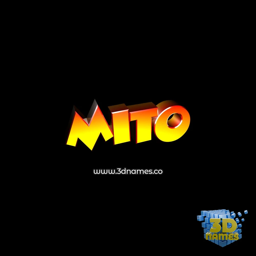 mito in Black Background style - 3D name wallpaper