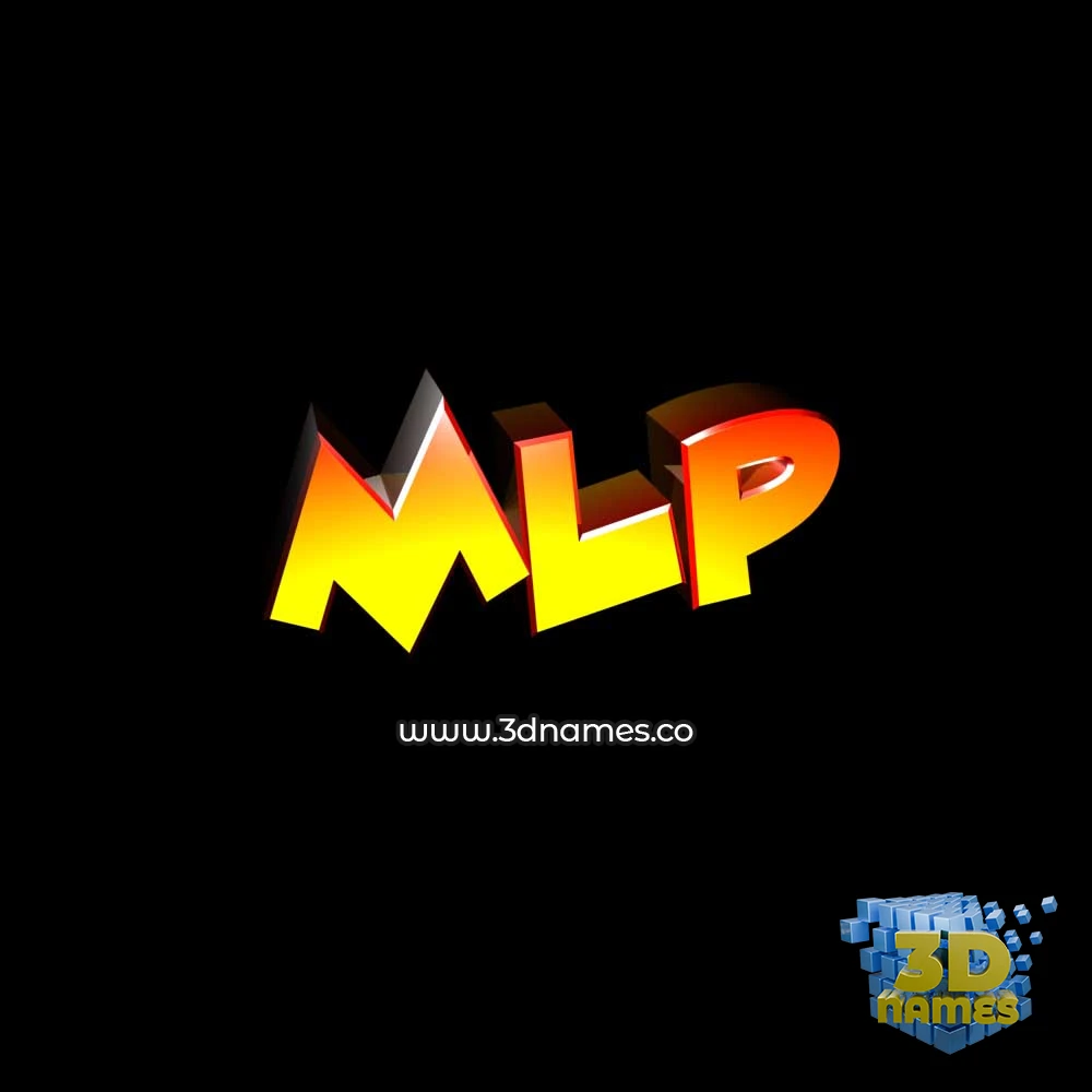 mlp in Black Background style - 3D name wallpaper