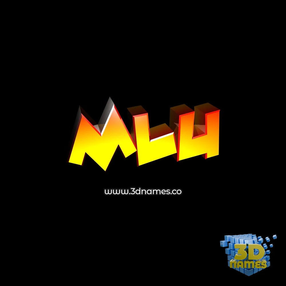 mlu in Black Background style - 3D name wallpaper