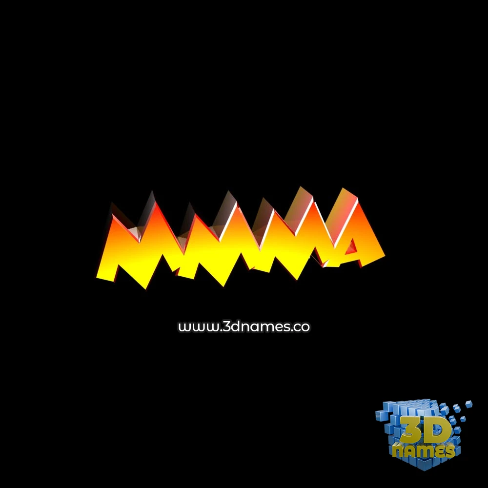 mmma in Black Background style - 3D name wallpaper