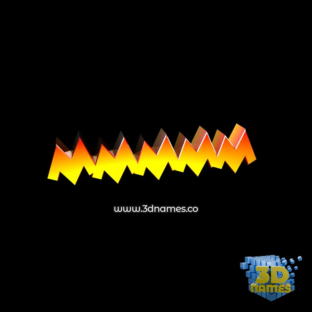 mmmmm in Black Background style - 3D name wallpaper
