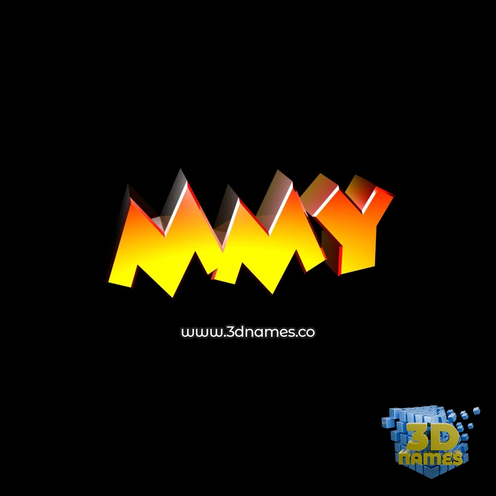 mmy in Black Background style - 3D name wallpaper