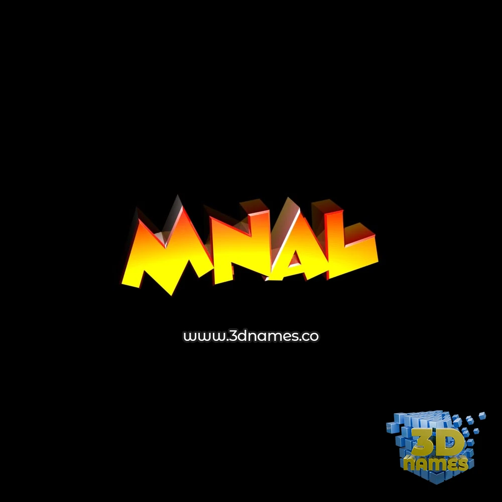 mnal in Black Background style - 3D name wallpaper