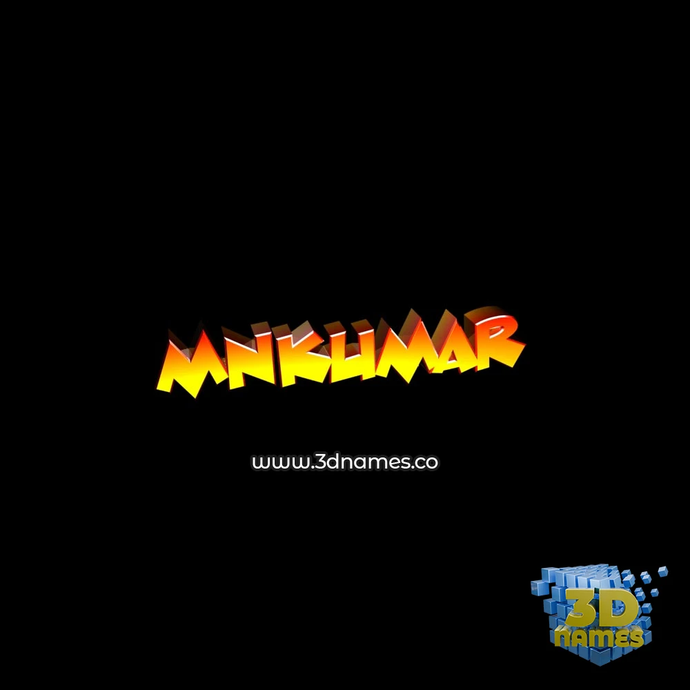 mnkumar in Black Background style - 3D name wallpaper