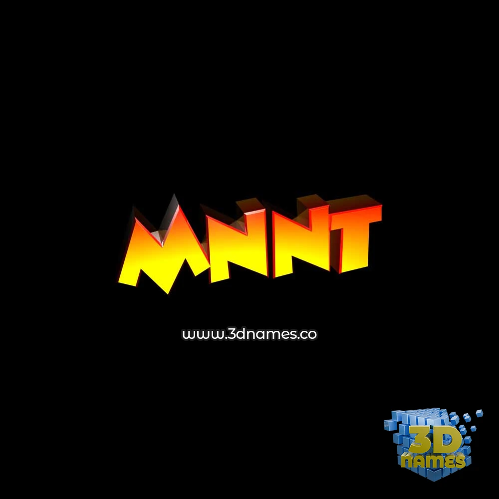 mnnt in Black Background style - 3D name wallpaper