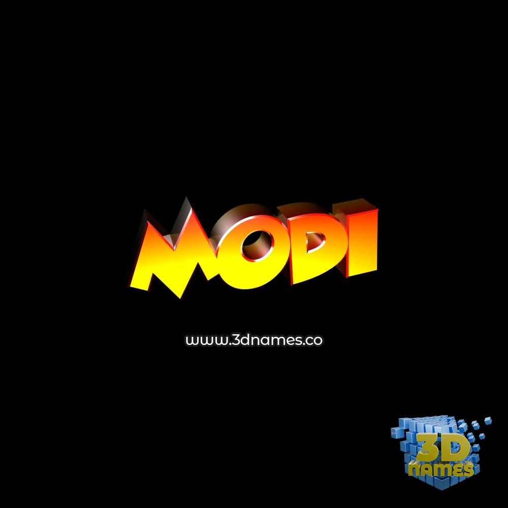 modi in Black Background style - 3D name wallpaper