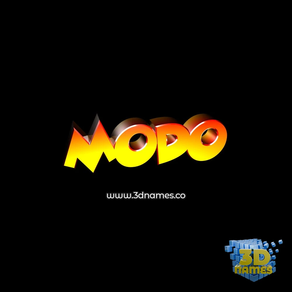 modo in Black Background style - 3D name wallpaper