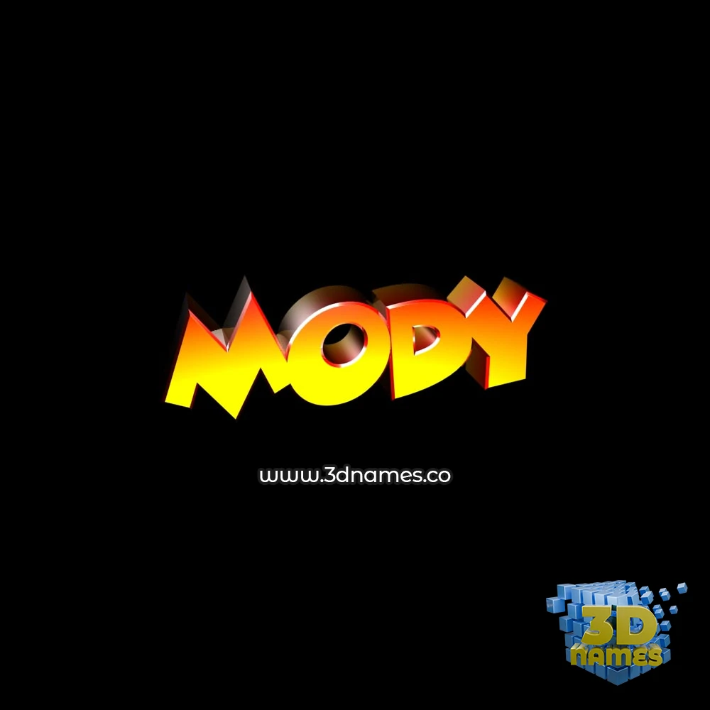 mody in Black Background style - 3D name wallpaper