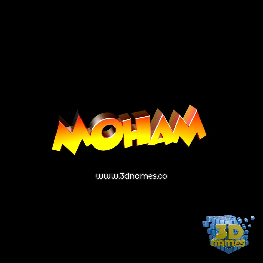 moham in Black Background style - 3D name wallpaper