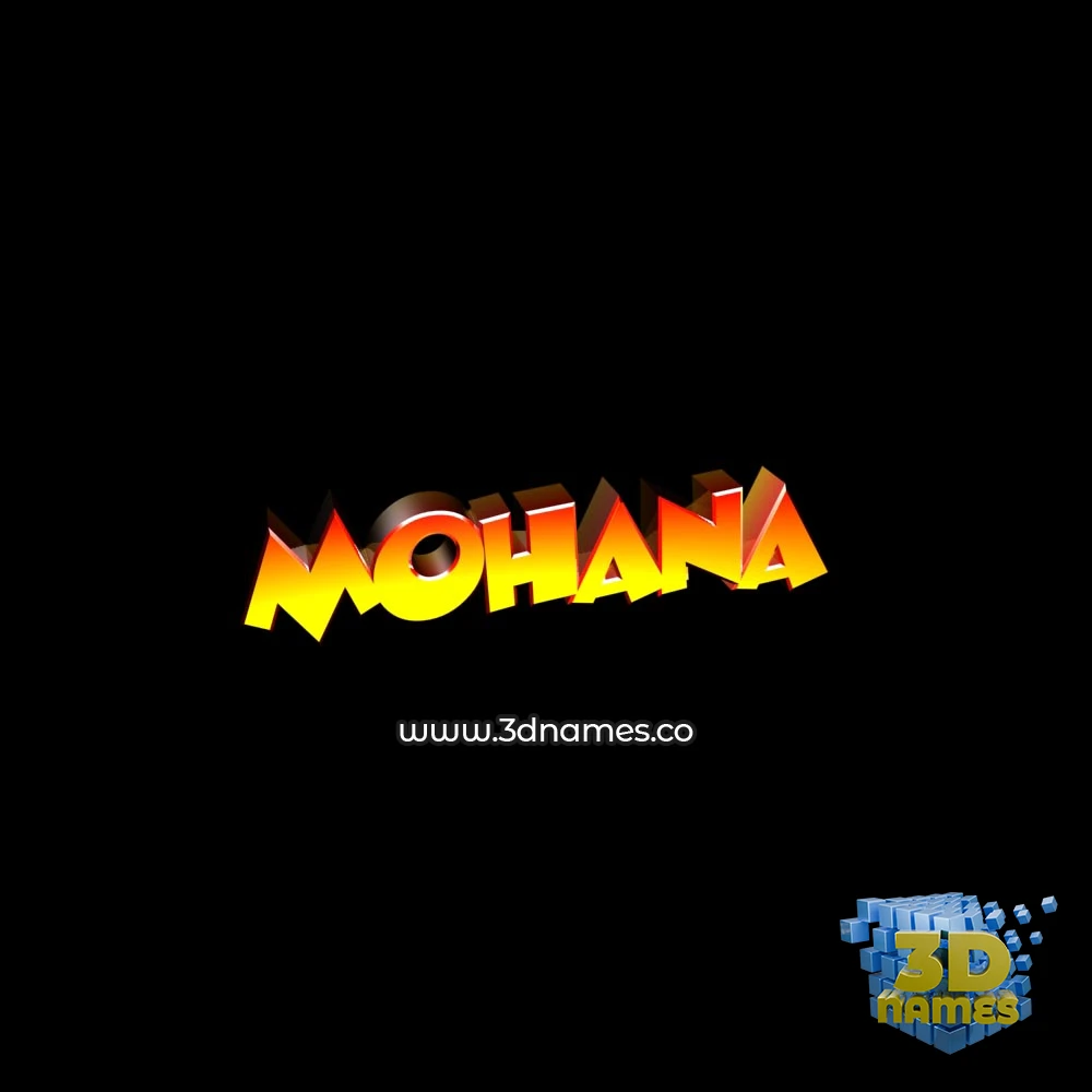mohana in Black Background style - 3D name wallpaper