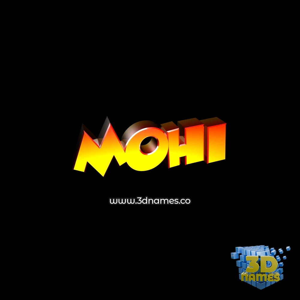 mohi in Black Background style - 3D name wallpaper
