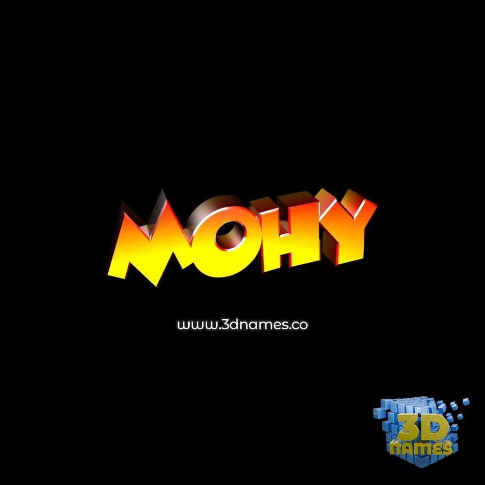 mohy in Black Background style - 3D name wallpaper