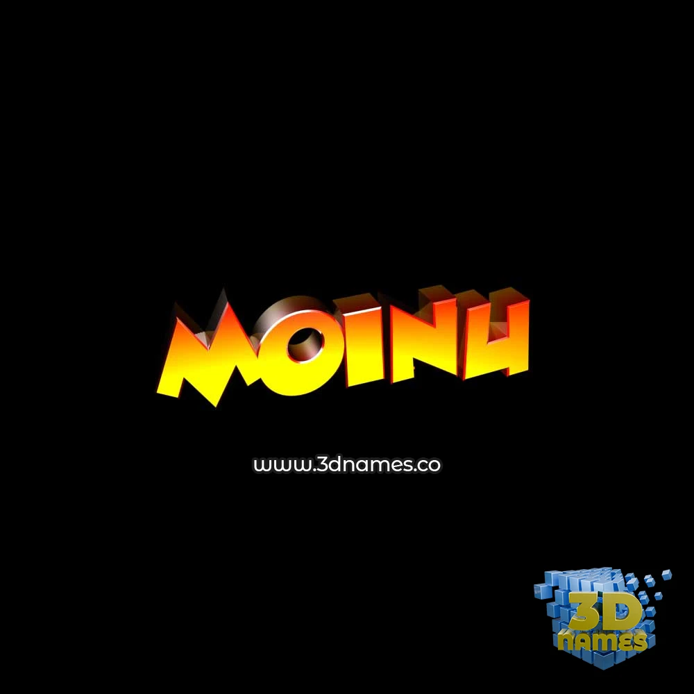 moinu in Black Background style - 3D name wallpaper