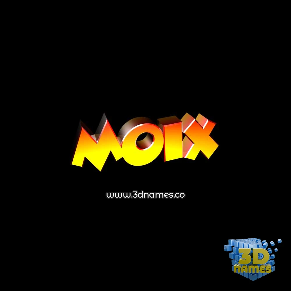 moix in Black Background style - 3D name wallpaper