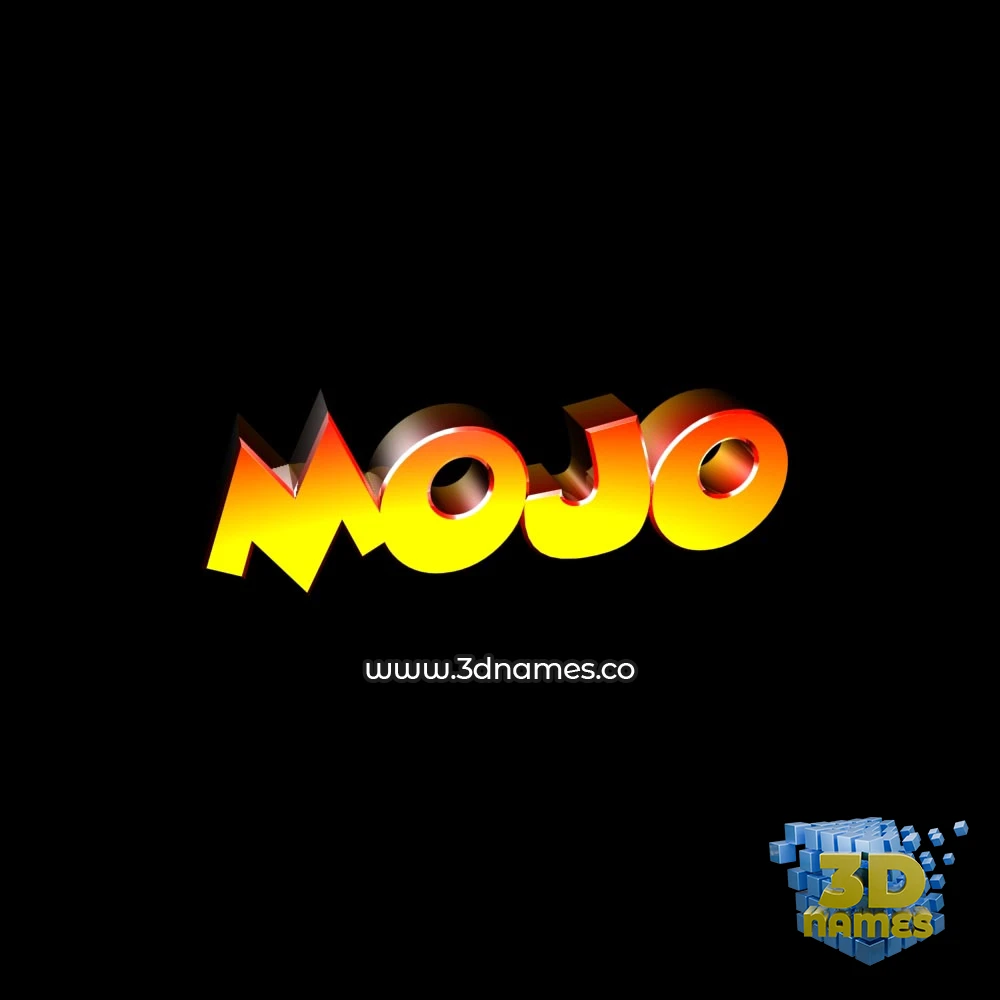 mojo in Black Background style - 3D name wallpaper