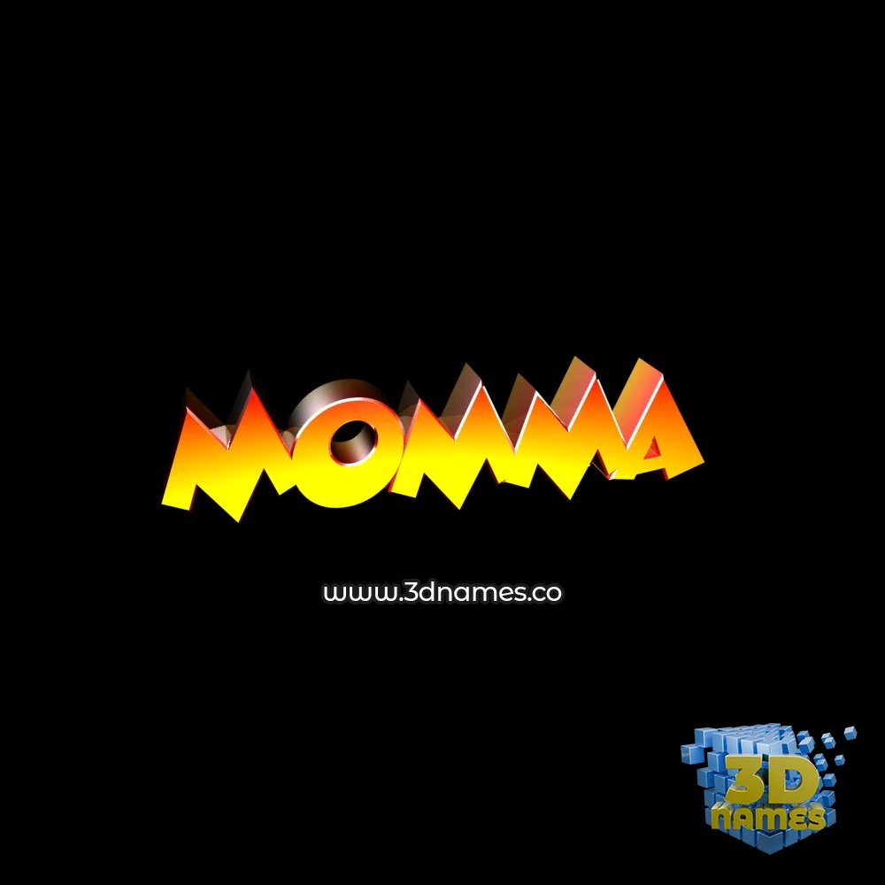 momma in Black Background style - 3D name wallpaper