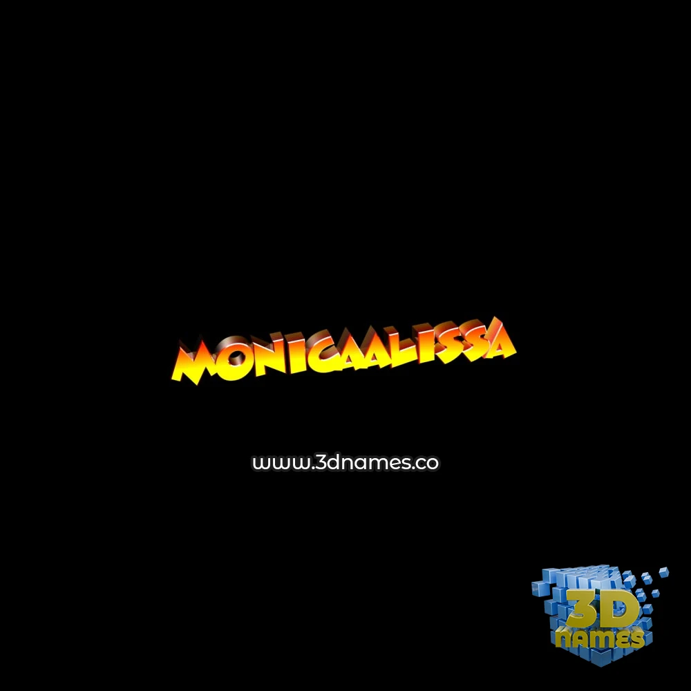 monicaalissa in Black Background style - 3D name wallpaper
