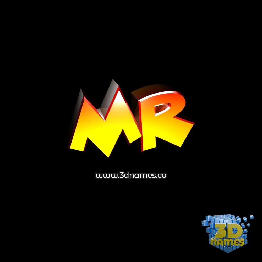 mr in Black Background style - 3D name wallpaper