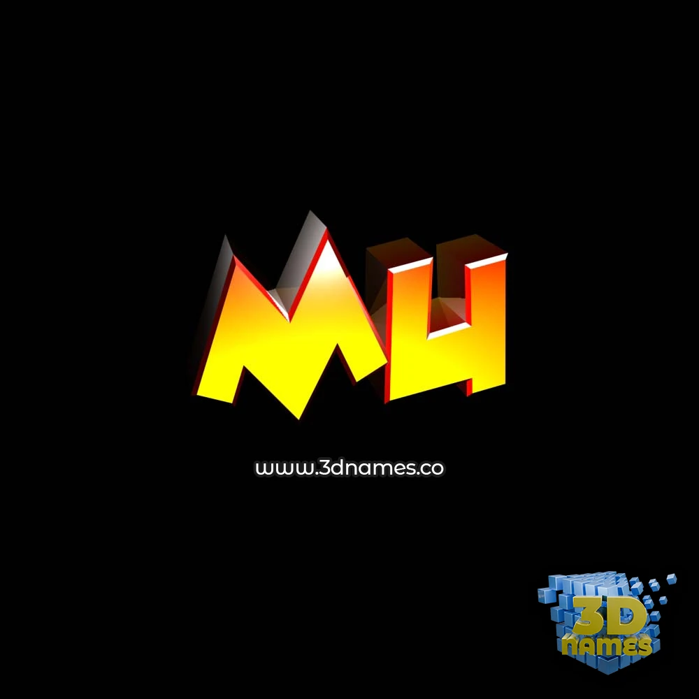 mu in Black Background style - 3D name wallpaper