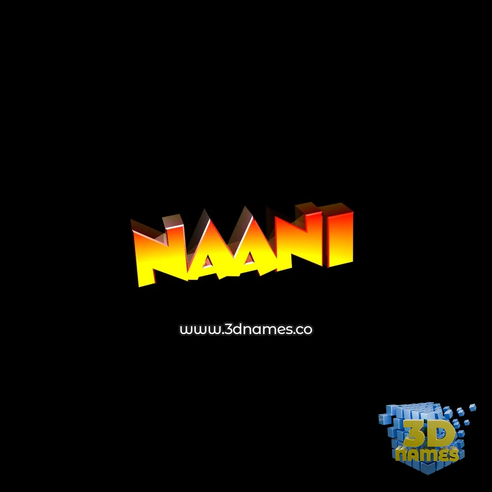 naani in Black Background style - 3D name wallpaper