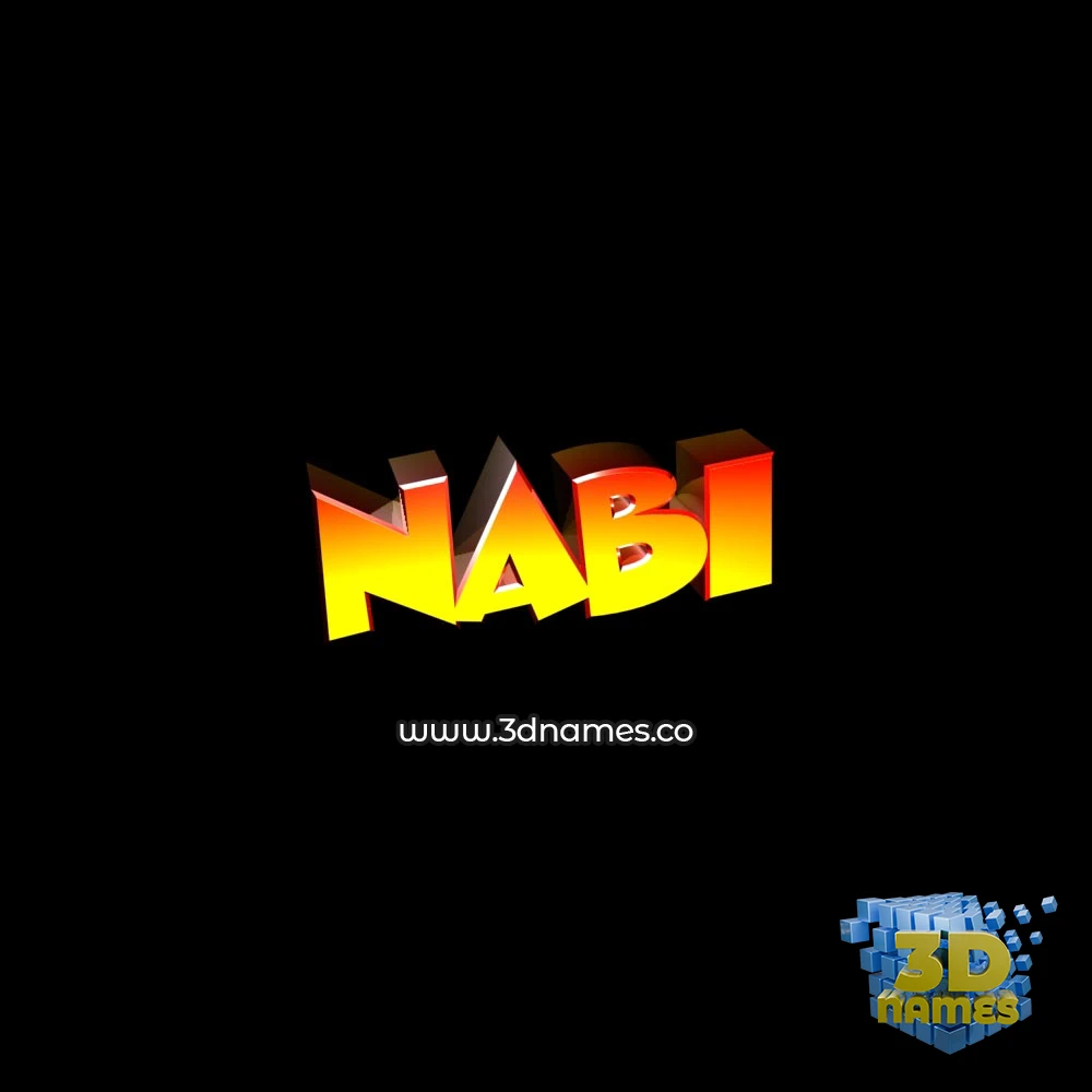 nabi in Black Background style - 3D name wallpaper
