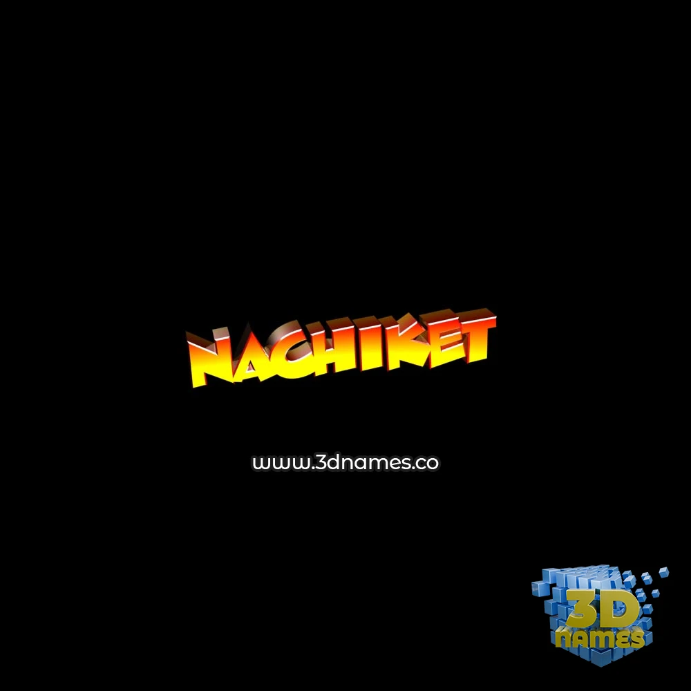nachiket in Black Background style - 3D name wallpaper