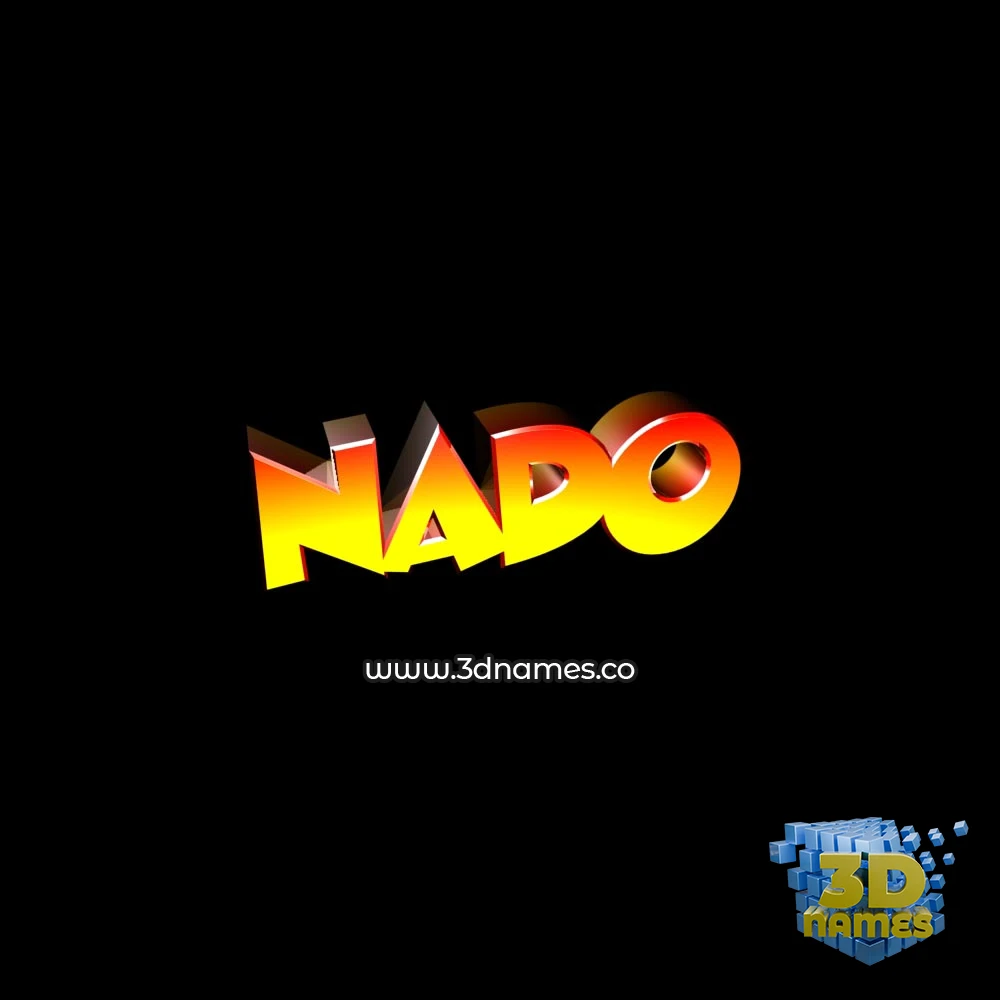 nado in Black Background style - 3D name wallpaper