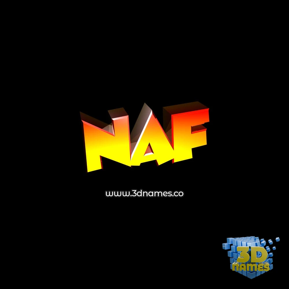 naf in Black Background style - 3D name wallpaper