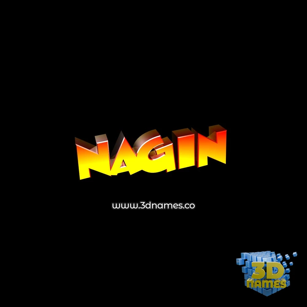 nagin in Black Background style - 3D name wallpaper