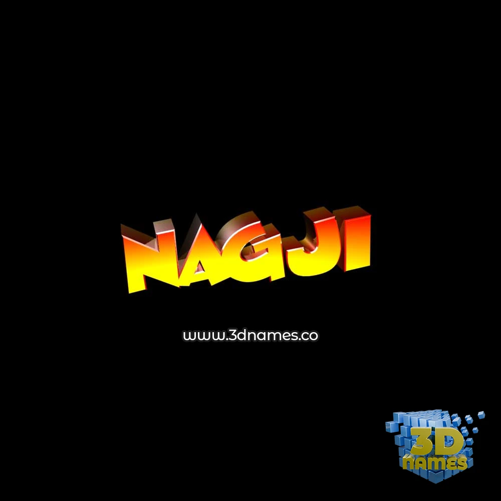 nagji in Black Background style - 3D name wallpaper