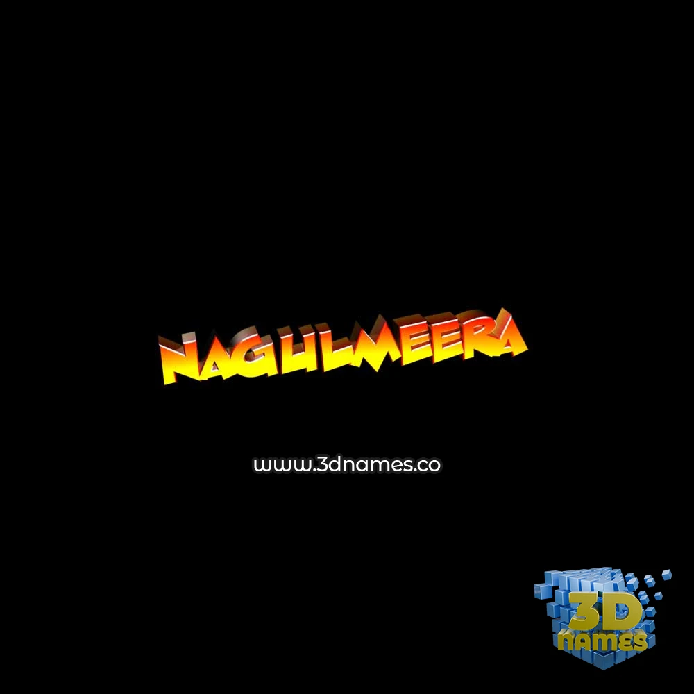 nagulmeera in Black Background style - 3D name wallpaper