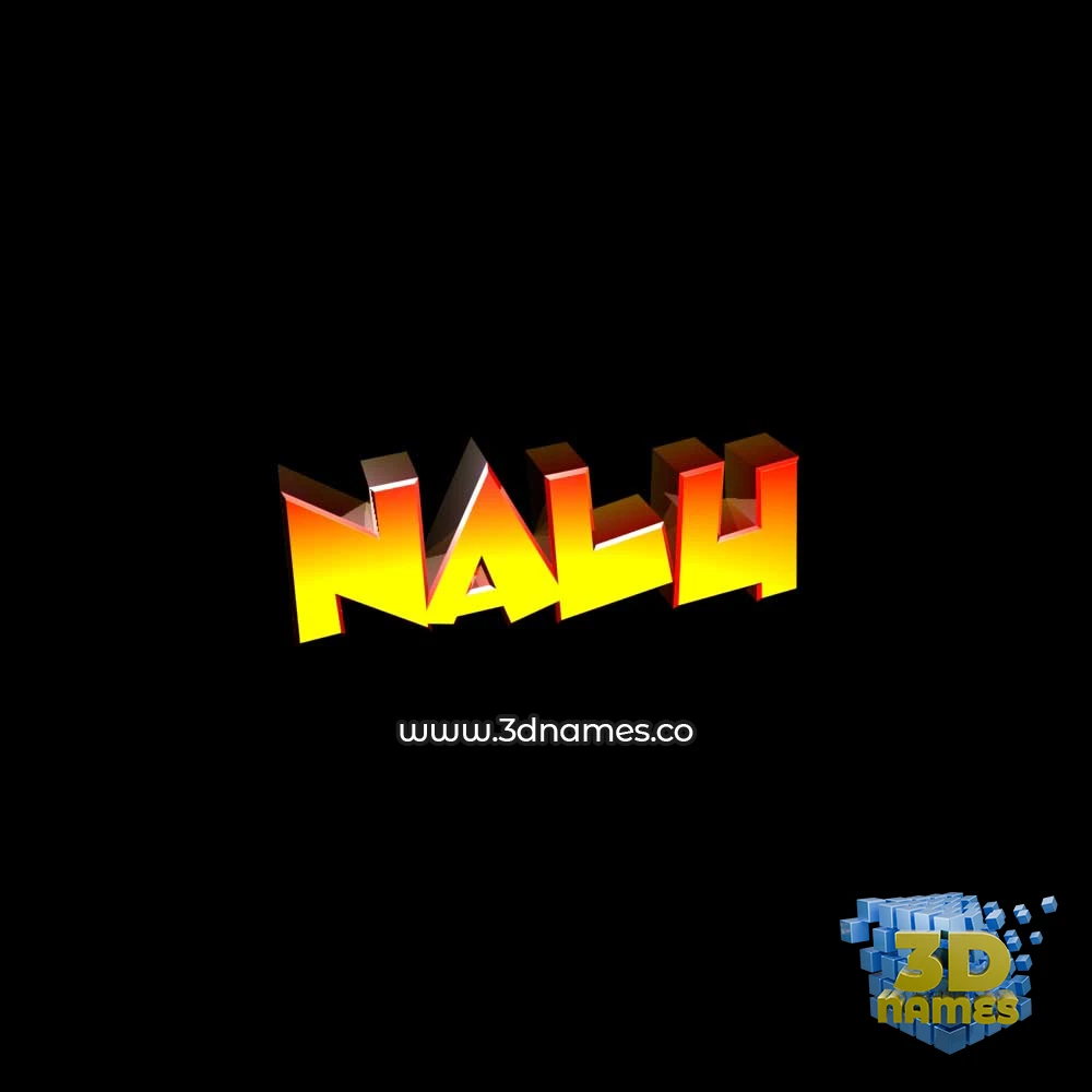 nalu in Black Background style - 3D name wallpaper