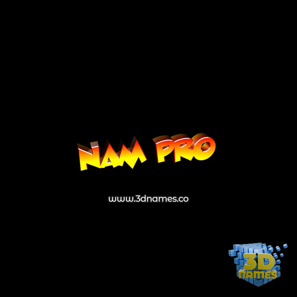 nam pro in Black Background style - 3D name wallpaper