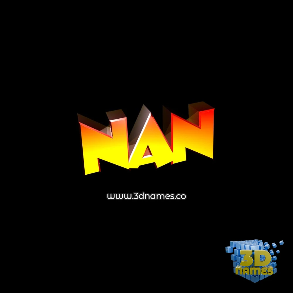 nan in Black Background style - 3D name wallpaper