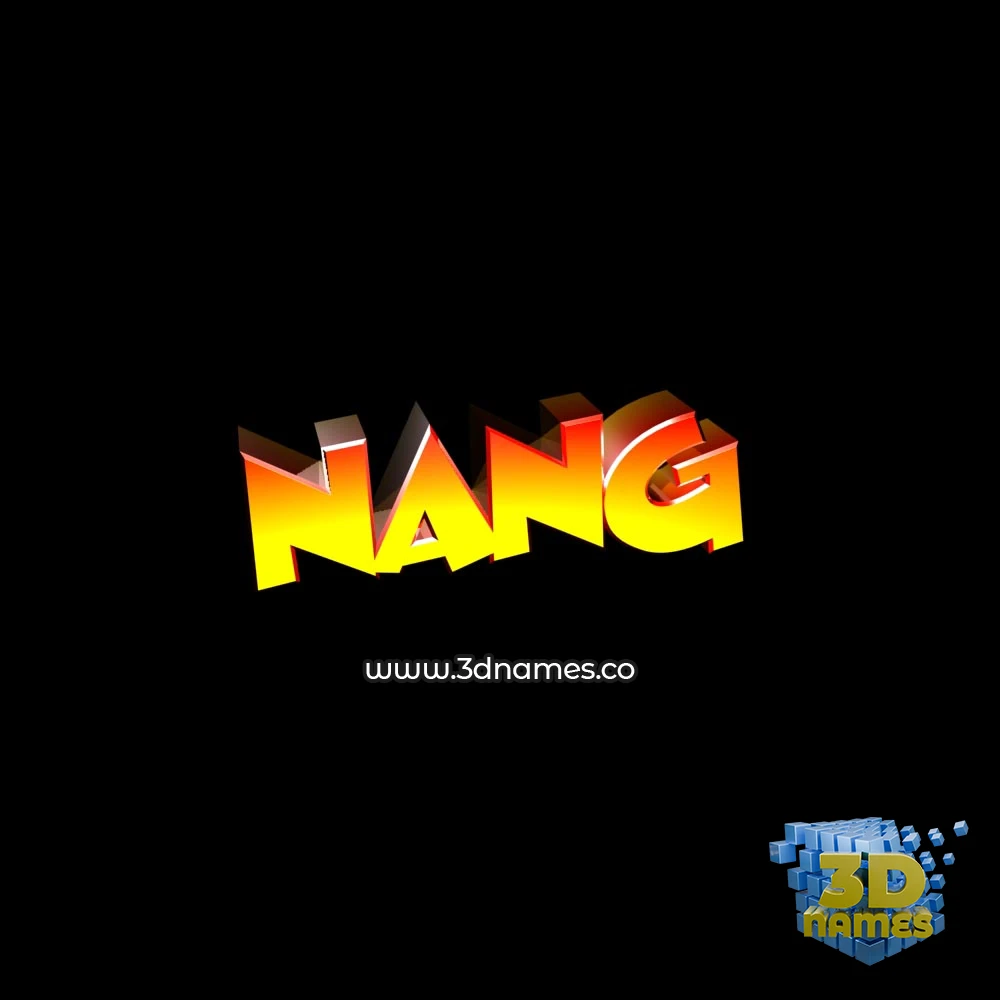 nang in Black Background style - 3D name wallpaper