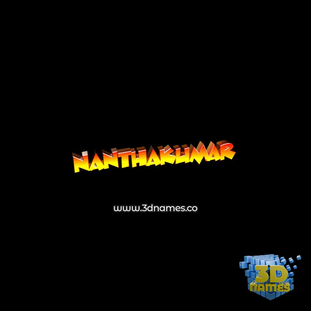 nanthakumar in Black Background style - 3D name wallpaper
