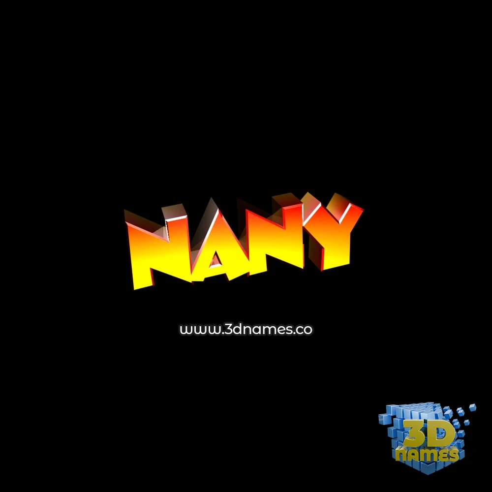 nany in Black Background style - 3D name wallpaper