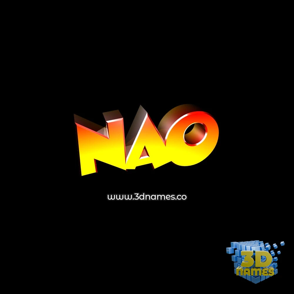 nao in Black Background style - 3D name wallpaper