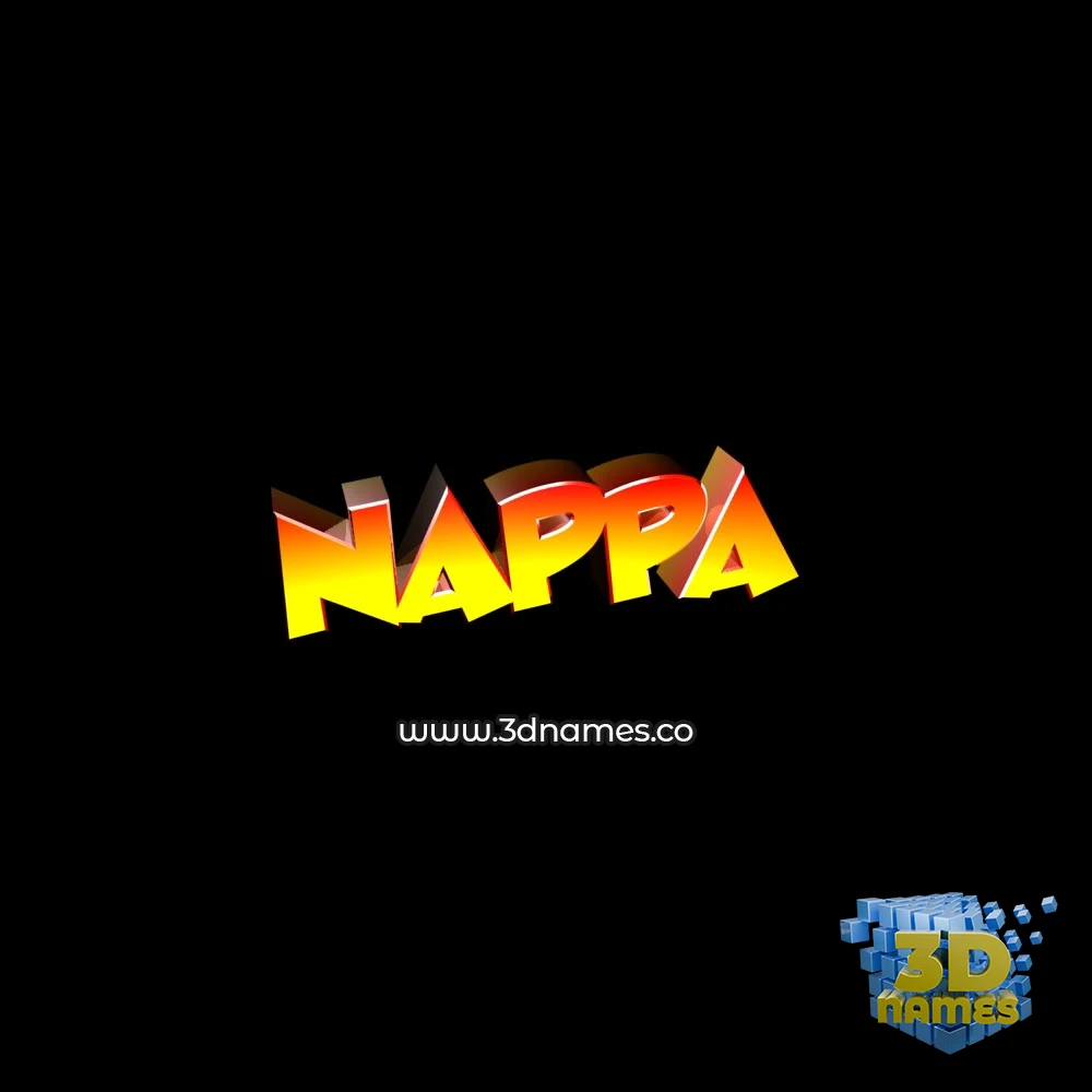 nappa in Black Background style - 3D name wallpaper