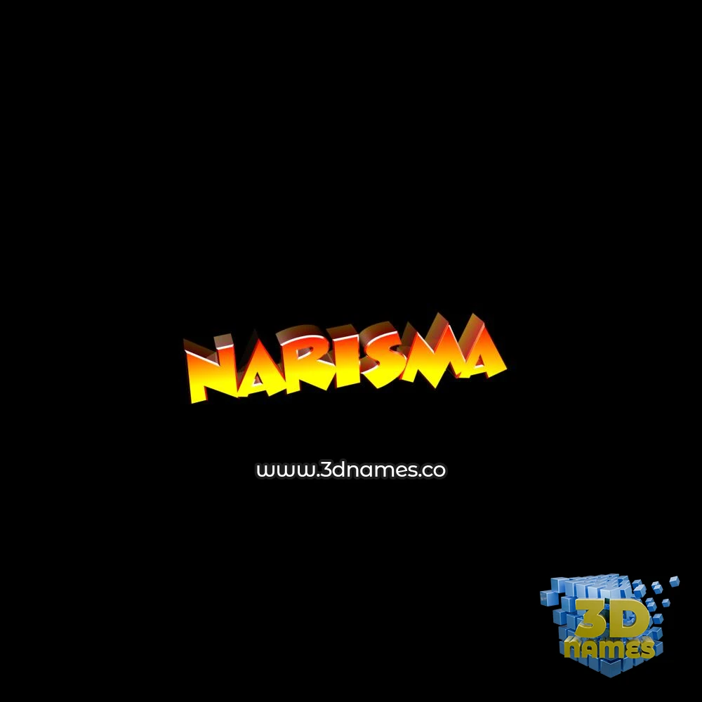 narisma in Black Background style - 3D name wallpaper