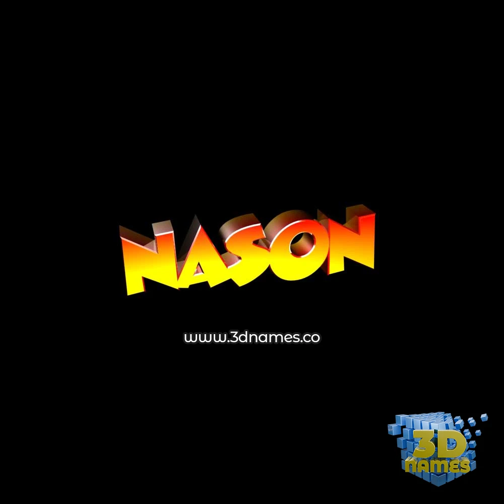 nason in Black Background style - 3D name wallpaper