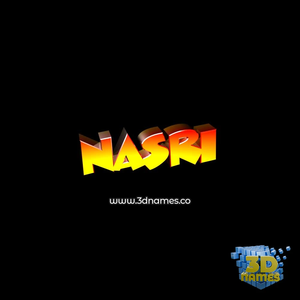 nasri in Black Background style - 3D name wallpaper
